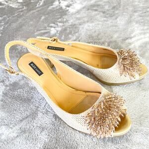 Womens‎ Kitten Heels Sz 8 Rhinestone Fairy Metallic Gold Royal Fantasy Holiday